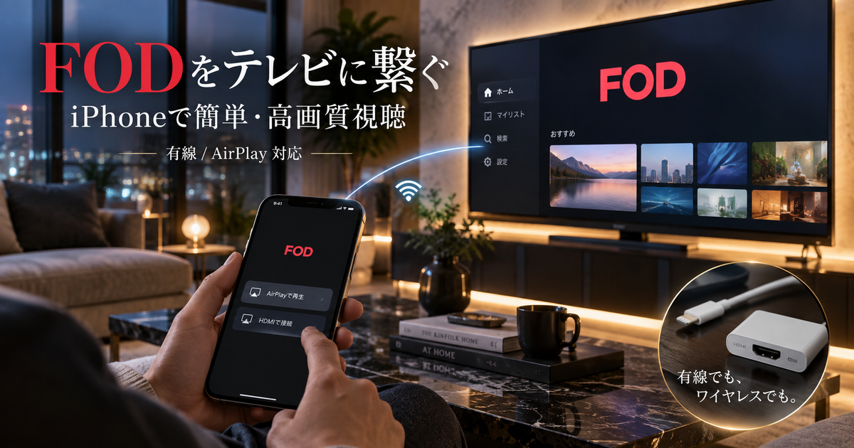 FODをテレビに繋ぐiPhoneの方法｜簡単ステップで高画質視聴を実現！