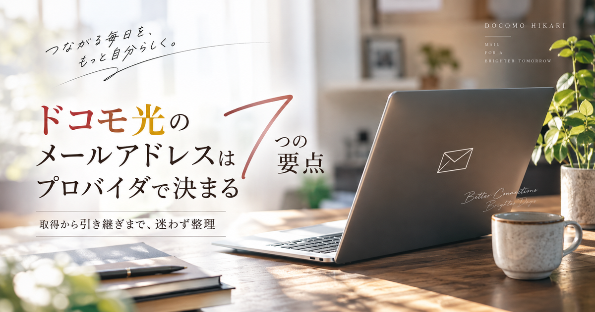 ドコモ光のメールアドレスはプロバイダで決まる7つの要点｜取得から引き継ぎまで迷わず整理できる！
