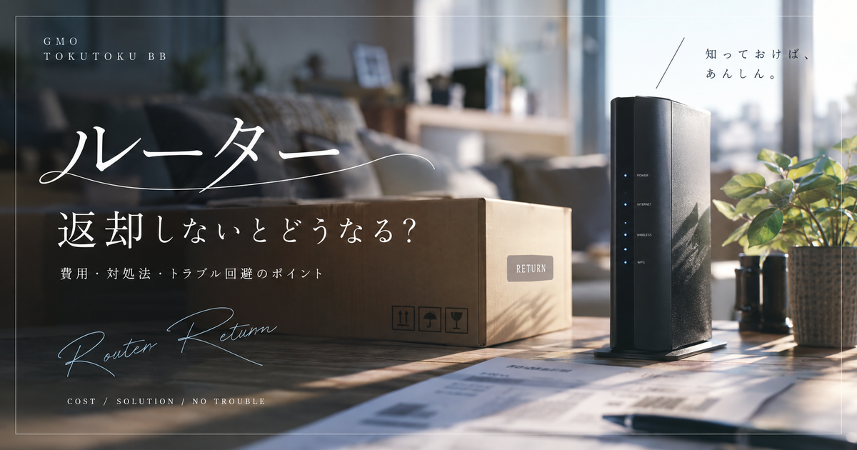 GMOとくとくBBのルーターを返却しないときの費用と対処法｜追加請求を回避する手順と証拠の残し方