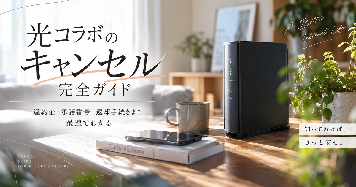 光コラボのキャンセル完全ガイド｜違約金・承諾番号・返却手続きまで最速でわかる
