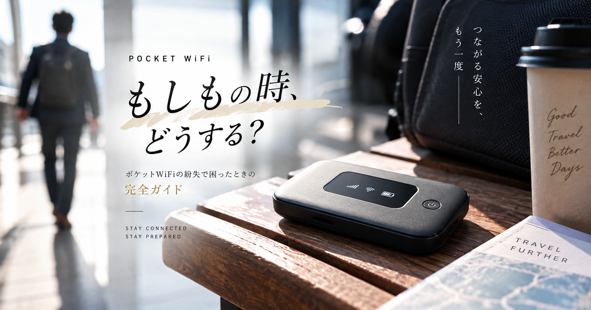 ポケットWiFiの紛失で困ったときの完全ガイド｜初動対応・費用・再入手まで今すぐ役立つ手順