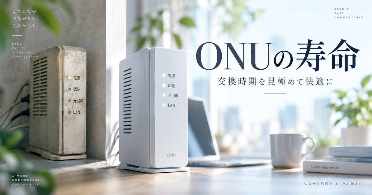 ONUの寿命はどれくらい？交換時期を見極めてネット生活を快適に