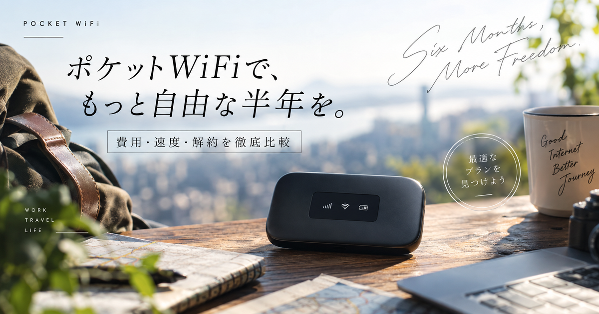 ポケットWiFiの半年利用で後悔しない選び方｜費用・速度・解約を徹底比較して最適プランを今すぐ見つける