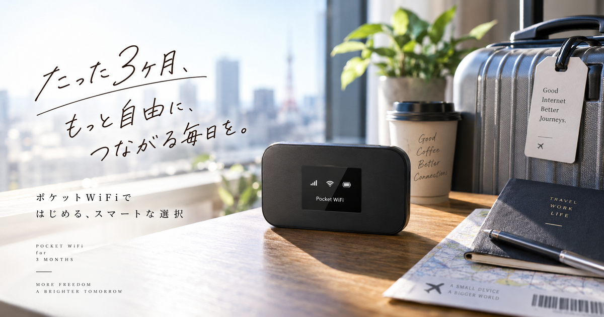 ポケットWiFiを3ヶ月だけ使う最短選び方｜今すぐ比較して最安プランが見つかる！受取〜返却まで安心ガイド