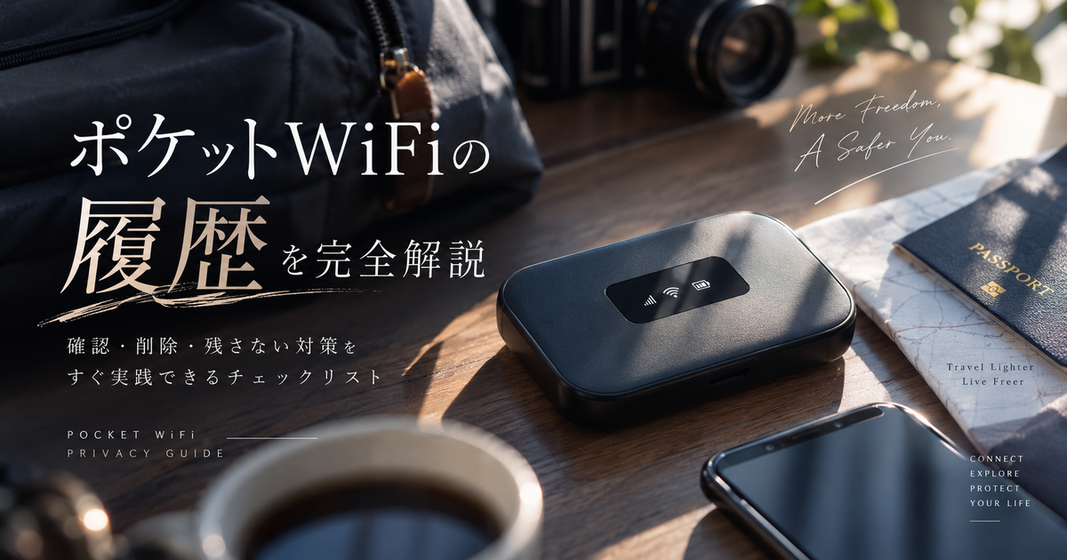 ポケットWiFiの履歴を完全解説｜確認・削除・残さない対策をすぐ実践できるチェックリスト