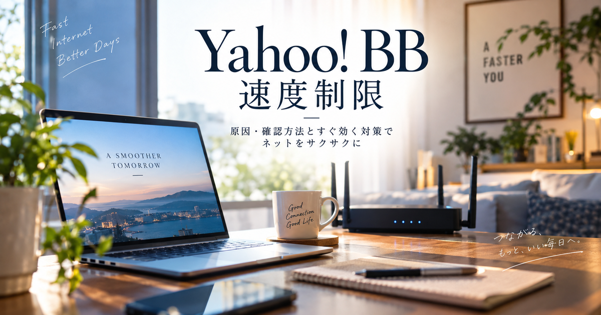 Yahoo! BBの速度制限｜原因・確認方法とすぐ効く対策でネットをサクサクに